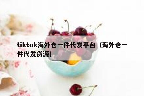 tiktok海外仓一件代发平台（海外仓一件代发货源） 第1张