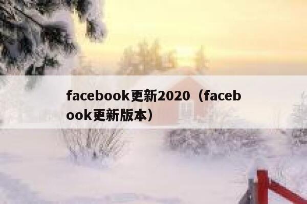 facebook更新2020（facebook更新版本） 第1张