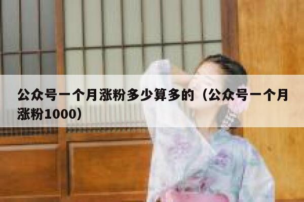 公众号一个月涨粉多少算多的(公众号一个月涨粉1000) 第1张 公众号一个月涨粉多少算多的(公众号一个月涨粉1000) 第1张