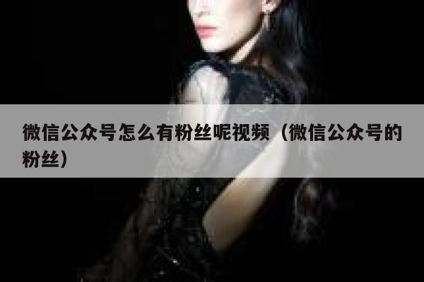 微信公众号怎么有粉丝呢视频（微信公众号的粉丝） 第1张