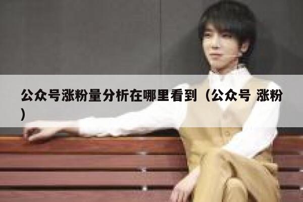 公众号涨粉量分析在哪里看到（公众号 涨粉） 第1张