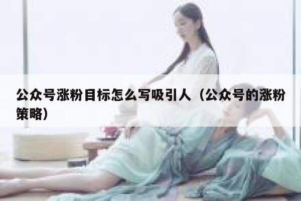 公众号涨粉目标怎么写吸引人（公众号的涨粉策略） 第1张