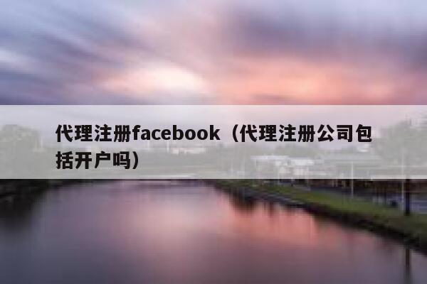 代理注册facebook（代理注册公司包括开户吗） 第1张