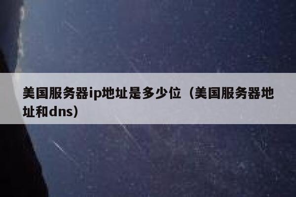 美国服务器ip地址是多少位（美国服务器地址和dns） 第1张