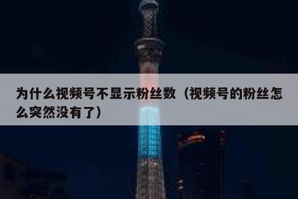 为什么视频号不显示粉丝数（视频号的粉丝怎么突然没有了） 第1张
