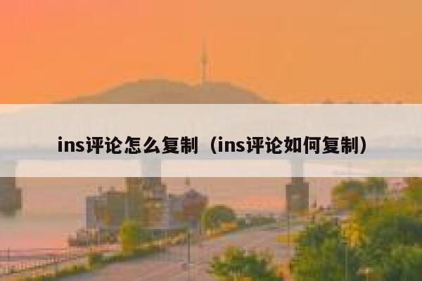 ins评论怎么复制(ins评论如何复制) 第1张 ins评论怎么复制(ins评论如何复制) 第1张