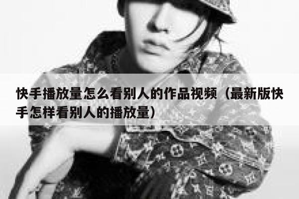 快手播放量怎么看别人的作品视频（最新版快手怎样看别人的播放量） 第1张