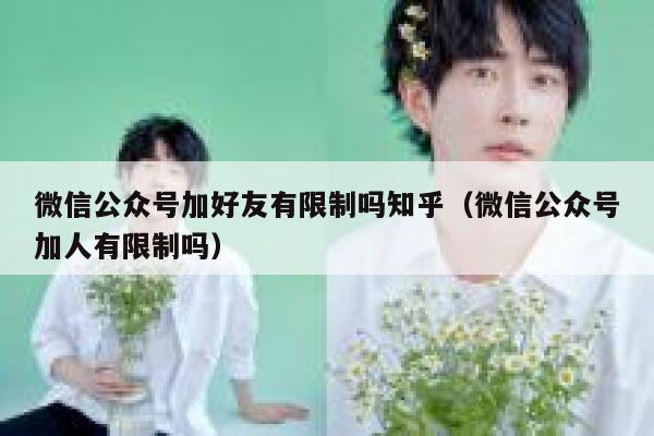 微信公众号加好友有限制吗知乎（微信公众号加人有限制吗） 第1张