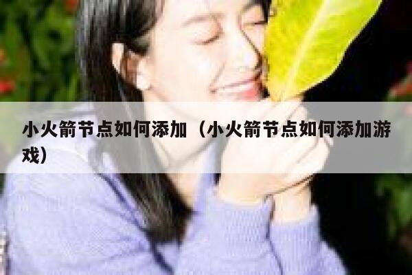 小火箭节点如何添加(小火箭节点如何添加游戏) 第1张 小火箭节点如何添加(小火箭节点如何添加游戏) 第1张