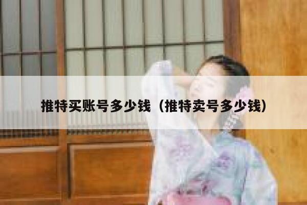 推特买账号多少钱（推特卖号多少钱） 第1张