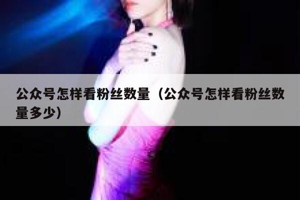 公众号怎样看粉丝数量（公众号怎样看粉丝数量多少） 第1张