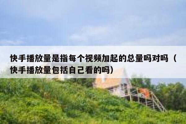 快手播放量是指每个视频加起的总量吗对吗（快手播放量包括自己看的吗） 第1张