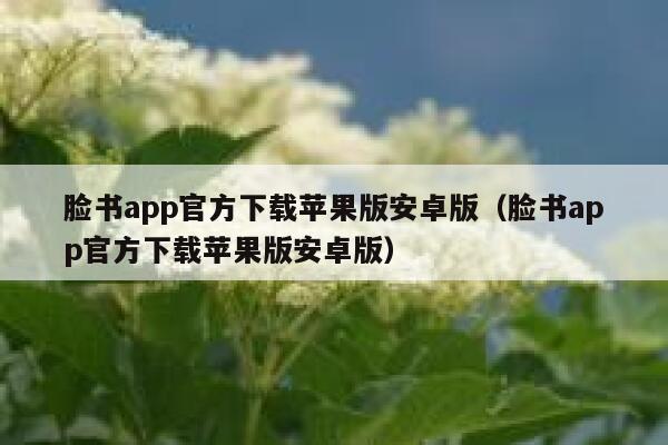 脸书app官方下载苹果版安卓版（脸书app官方下载苹果版安卓版） 第1张