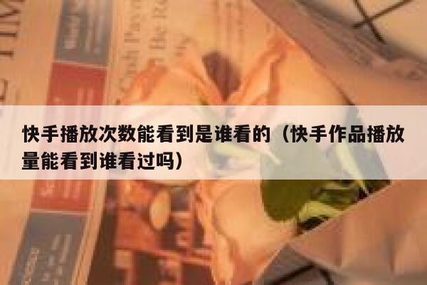 快手播放次数能看到是谁看的(快手作品播放量能看到谁看过吗) 第1张 快手播放次数能看到是谁看的(快手作品播放量能看到谁看过吗) 第1张