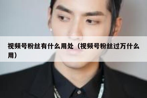视频号粉丝有什么用处（视频号粉丝过万什么用） 第1张
