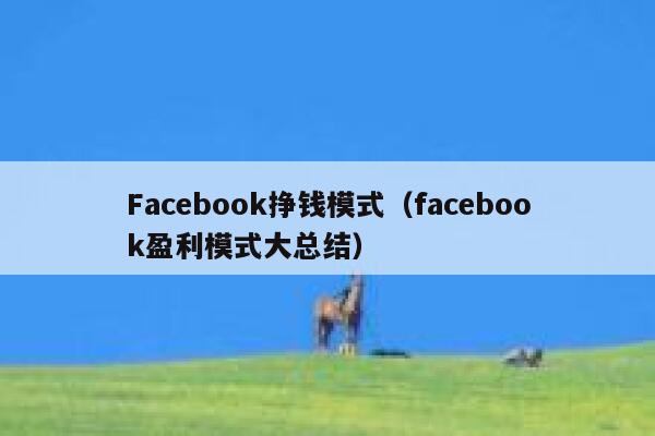 Facebook挣钱模式（facebook盈利模式大总结） 第1张