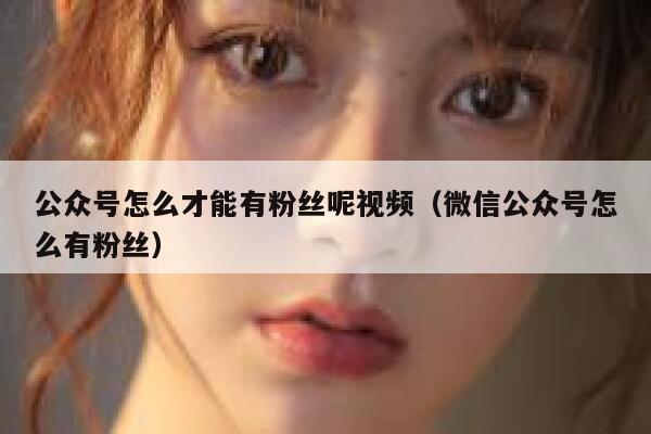 公众号怎么才能有粉丝呢视频（微信公众号怎么有粉丝） 第1张