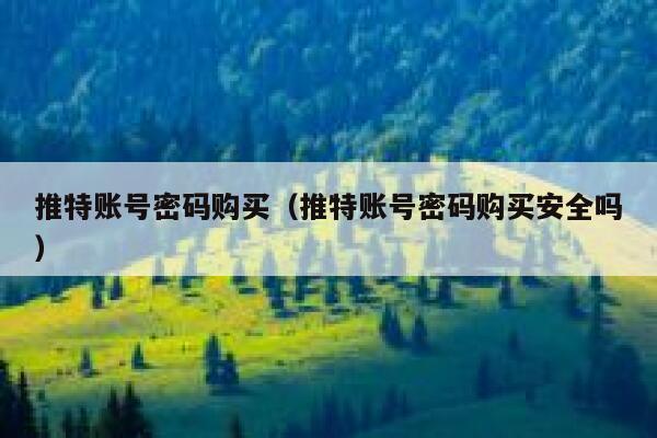 推特账号密码购买（推特账号密码购买安全吗） 第1张