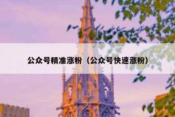 公众号精准涨粉（公众号快速涨粉） 第1张