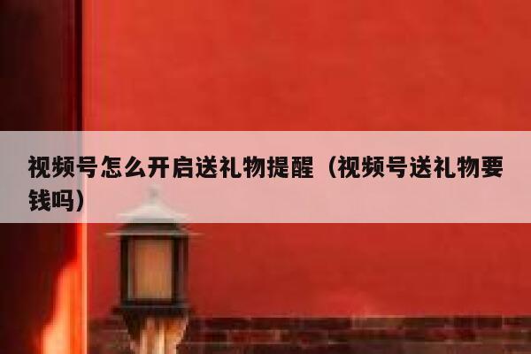 视频号怎么开启送礼物提醒（视频号送礼物要钱吗） 第1张
