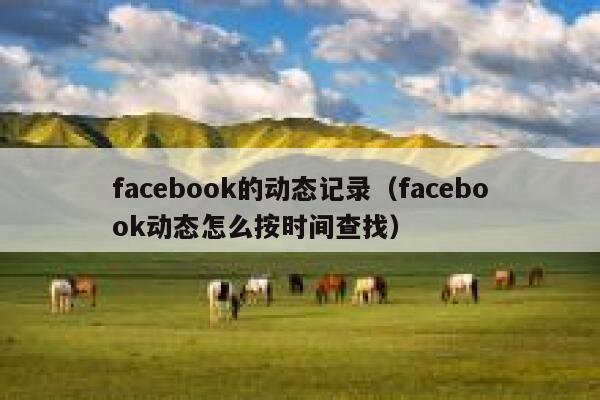 facebook的动态记录（facebook动态怎么按时间查找） 第1张