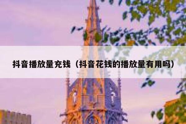 抖音播放量充钱（抖音花钱的播放量有用吗） 第1张