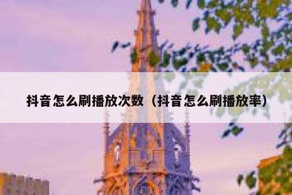 抖音怎么刷播放次数（抖音怎么刷播放率） 第1张