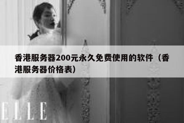 香港服务器200元永久免费使用的软件（香港服务器价格表） 第1张
