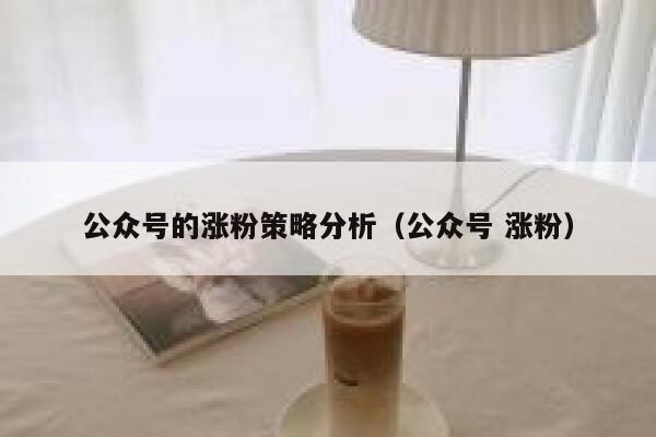 公众号的涨粉策略分析（公众号 涨粉） 第1张