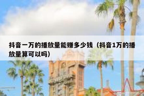 抖音一万的播放量能赚多少钱（抖音1万的播放量算可以吗） 第1张