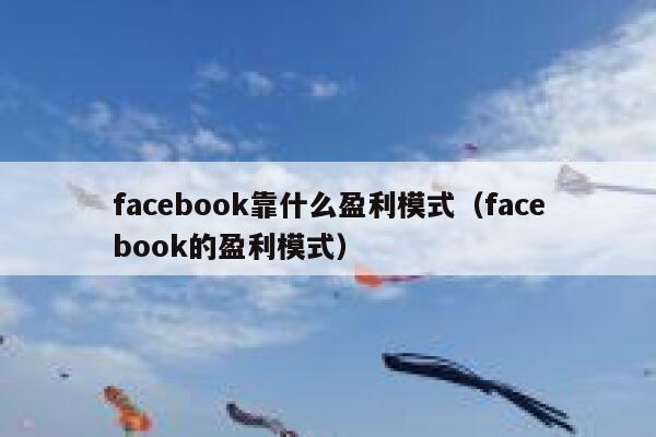 facebook靠什么盈利模式（facebook的盈利模式） 第1张