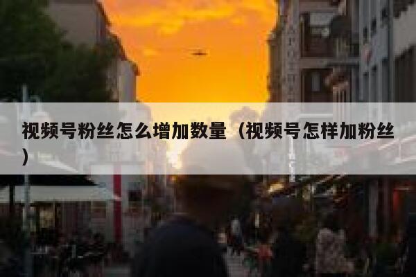 视频号粉丝怎么增加数量（视频号怎样加粉丝） 第1张