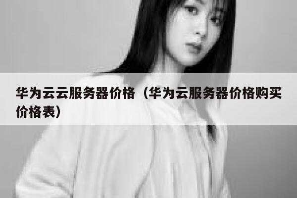 华为云云服务器价格（华为云服务器价格购买价格表） 第1张