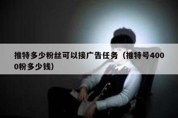 推特多少粉丝可以接广告任务（推特号4000粉多少钱） 第1张