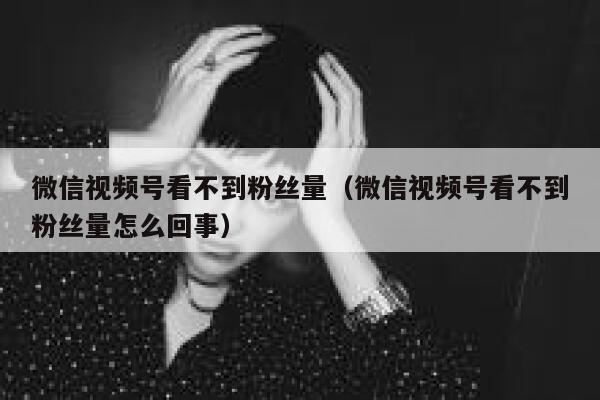 微信视频号看不到粉丝量（微信视频号看不到粉丝量怎么回事） 第1张