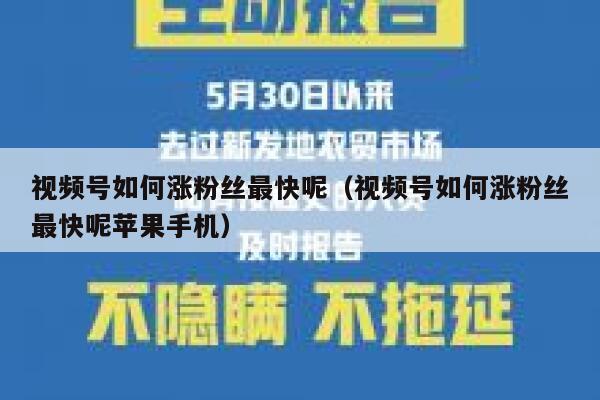 视频号如何涨粉丝最快呢（视频号如何涨粉丝最快呢苹果手机） 第1张