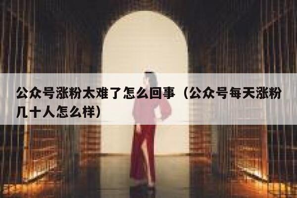 公众号涨粉太难了怎么回事（公众号每天涨粉几十人怎么样） 第1张