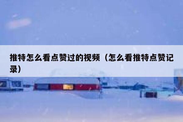 推特怎么看点赞过的视频（怎么看推特点赞记录） 第1张