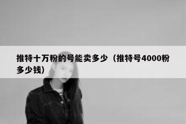 推特十万粉的号能卖多少（推特号4000粉多少钱） 第1张