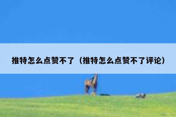 推特怎么点赞不了（推特怎么点赞不了评论） 第1张