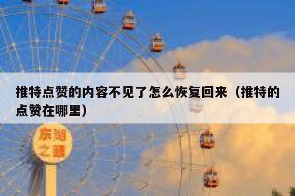 推特点赞的内容不见了怎么恢复回来（推特的点赞在哪里） 第1张