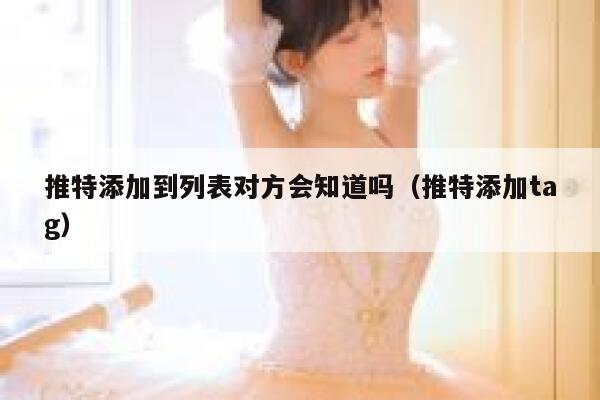 推特添加到列表对方会知道吗（推特添加tag） 第1张