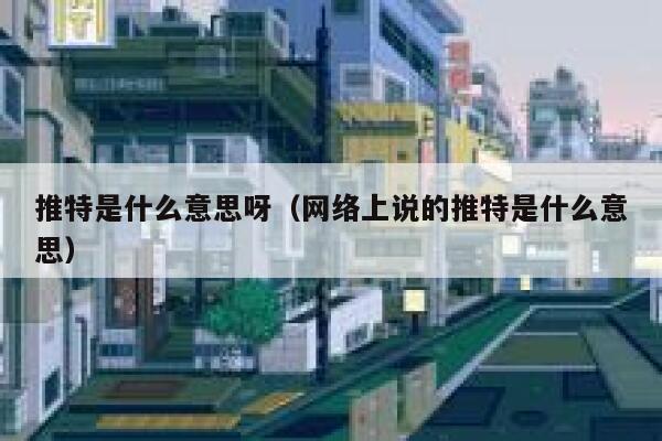 推特是什么意思呀（网络上说的推特是什么意思） 第1张