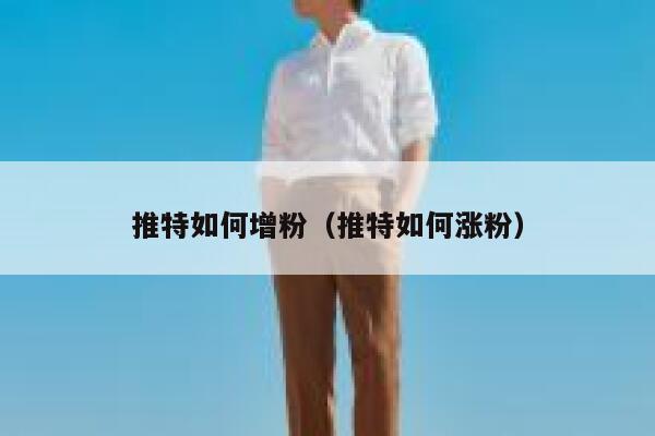 推特如何增粉（推特如何涨粉） 第1张