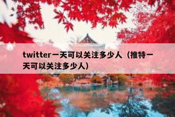 twitter一天可以关注多少人（推特一天可以关注多少人） 第1张