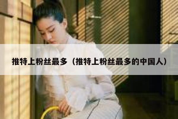 推特上粉丝最多（推特上粉丝最多的中国人） 第1张