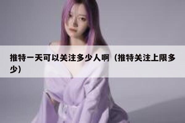 推特一天可以关注多少人啊（推特关注上限多少） 第1张