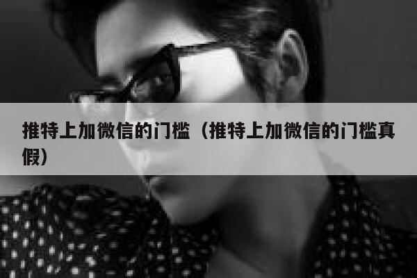推特上加微信的门槛（推特上加微信的门槛真假） 第1张