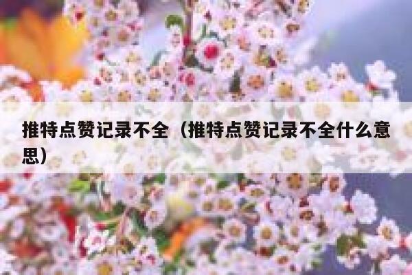 推特点赞记录不全（推特点赞记录不全什么意思） 第1张