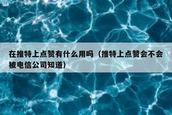在推特上点赞有什么用吗（推特上点赞会不会被电信公司知道） 第1张